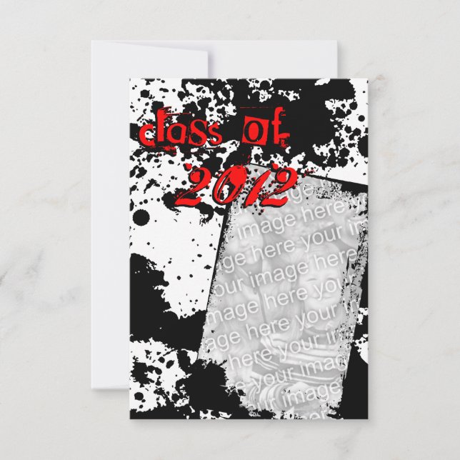 grunge grad klass 2012 inbjudningar (Framsida)