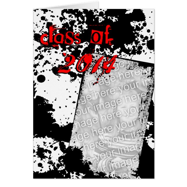 grunge grad klass 2014 hälsningskort (Framsidan)