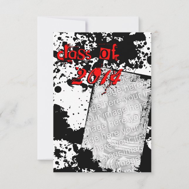 grunge grad klass 2014 inbjudningar (Framsida)