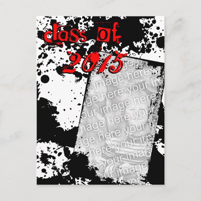 grunge grad klass 2015 vykort (Framsida)
