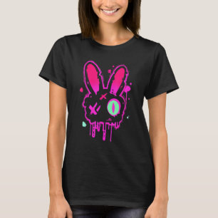 Grunge Graffiti Rabbit Pastel Goth Punk Edgy Psych T Shirt