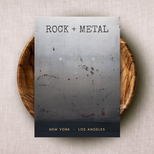 Grunge Grått Black Earring Visning Visitkort (Skapare uppladdad)