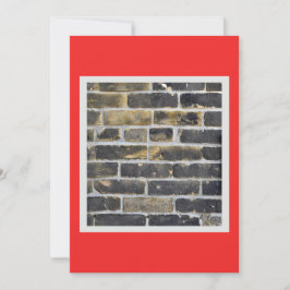 Grunge Grått Brick Wall Julkort