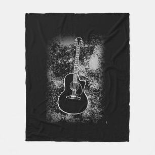 Grunge Guitar Graphic Guitarist Sten Musician Jazz Fleecefilt