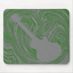 Grunge Guitar Mousepad, Grönt Musmatta