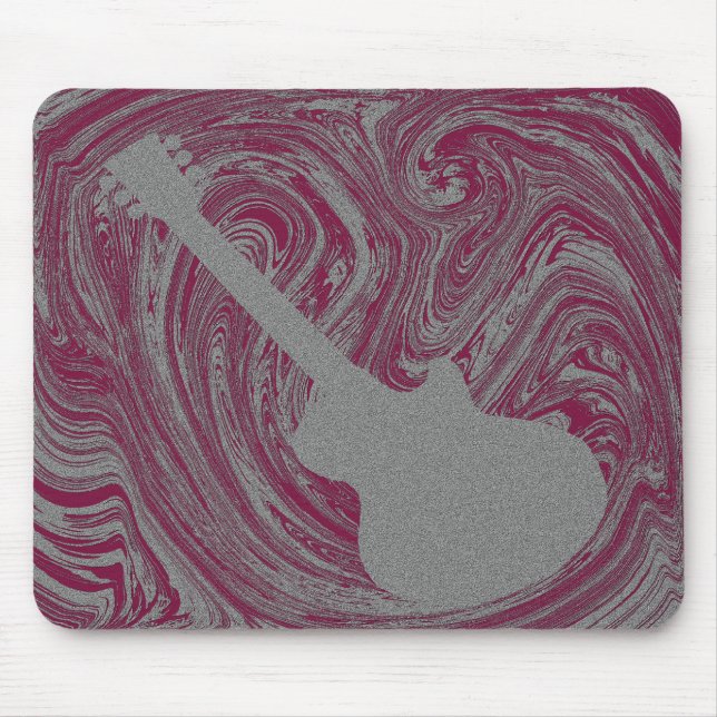 Grunge Guitar Mousepad, Rosa Musmatta (Framsidan)