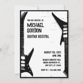 Grunge Guitar-skäl Inbjudningar