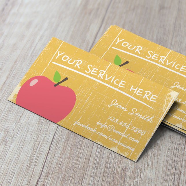 Grunge Guld Wood Struktur & Big Apple Visitkort (Skapare uppladdad)