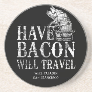 Grunge har bacon kommer att resa underlägg sandsten
