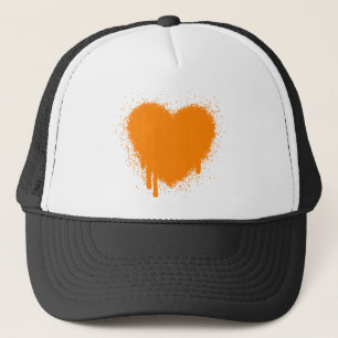 Grunge Heart - Orange Keps