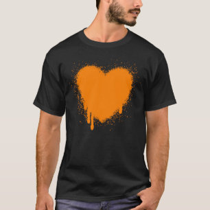 Grunge Heart - Orange Tee