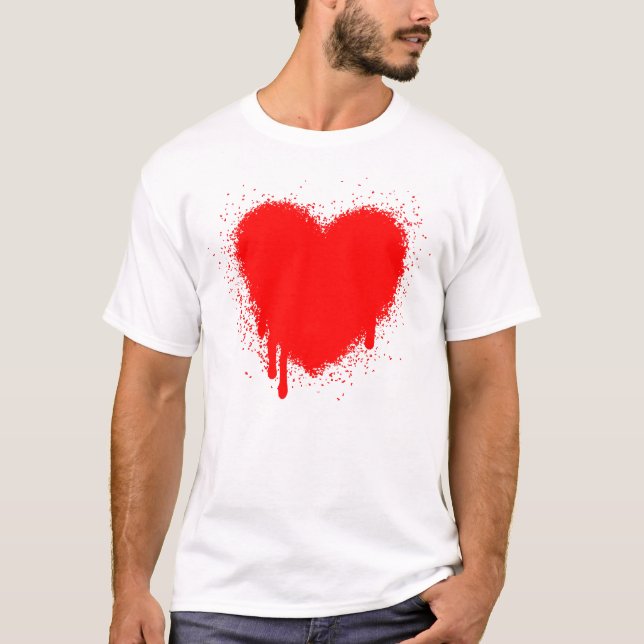 Grunge Heart - Red Tee (Framsida)