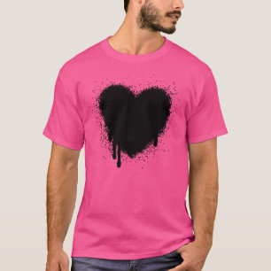 Grunge Heart - svart Tee Shirt