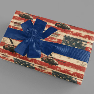 Grunge helikopter militär USA amerikansk flagga Presentpapper