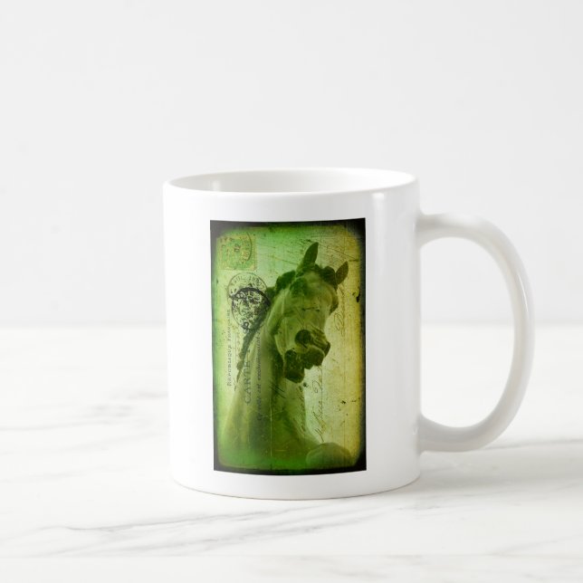 Grunge Horse Postcard-like Kaffemugg (Höger)