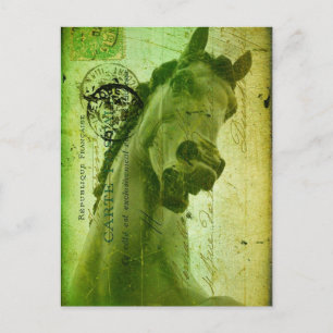 Grunge Horse Postcard-like Vykort