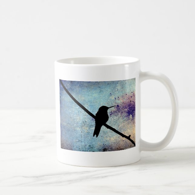 Grunge Hummingbird Kaffemugg (Höger)