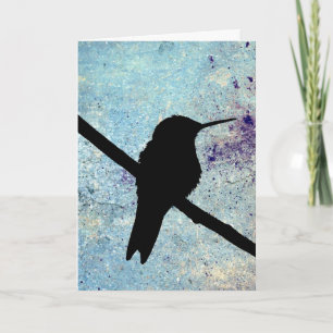 Grunge Hummingbird, tyska födelsedagen Kort