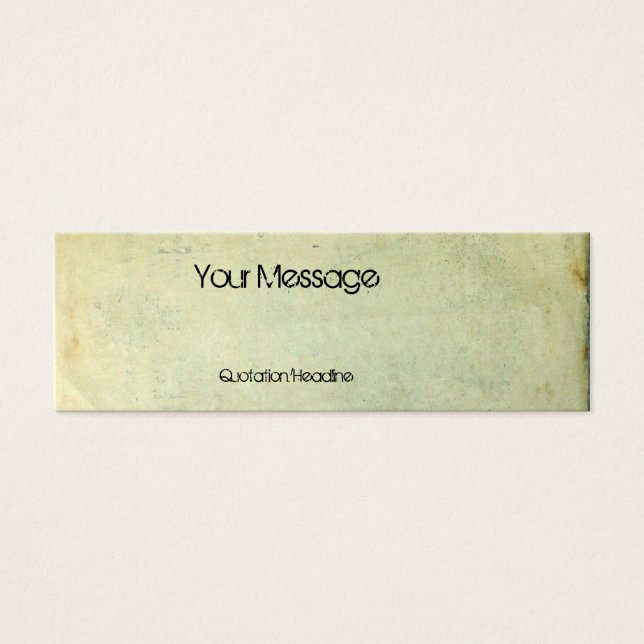 Grunge Huva Porträtt Litet Visitkort (Framsidan)