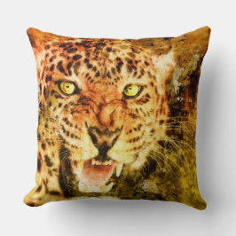 Grunge Jaguar Decorative Pillow Kudde