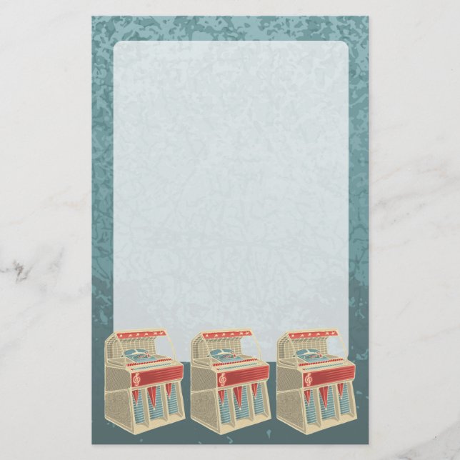 Grunge Jukebox Brevpapper (Framsida)