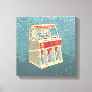 Grunge Jukebox Canvastryck