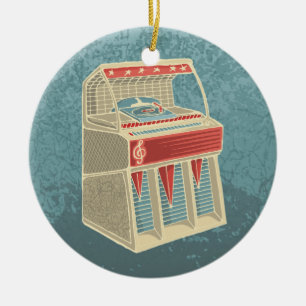 Grunge Jukebox Julgransprydnad Keramik