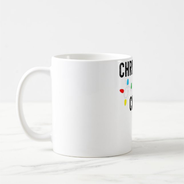 Grunge jul Ljus Party Crew Matching Pajama Kaffemugg (Vänster)