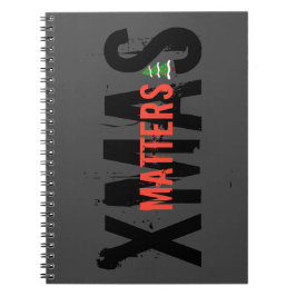 Grunge JULAFTON MATTERS öga-fånga Julgran! Anteckningsbok