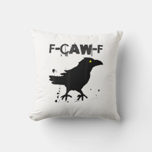 Grunge kaffe F kraxande F kråka humor Kreativ stil Kudde
