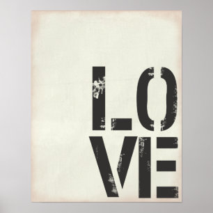 GRUNGE KÄRLEK PRINT POSTER