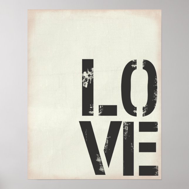 GRUNGE KÄRLEK PRINT POSTER (Framsidan)