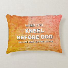 Grunge KNEEL FÖRE GOD Prayer Accent Pillow Pillow Prydnadskudde