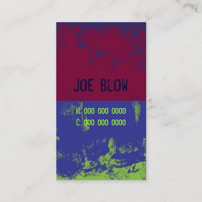 Grunge-Kort 1 Visitkort (Framsida)