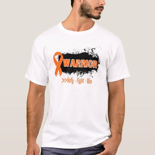 Grunge - KRIGARE - (orange) njurecancer T-shirt (Framsida)
