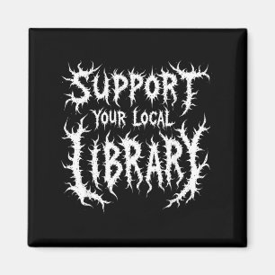 Grunge lässupport Lokal bibliotek Gothic Magnet