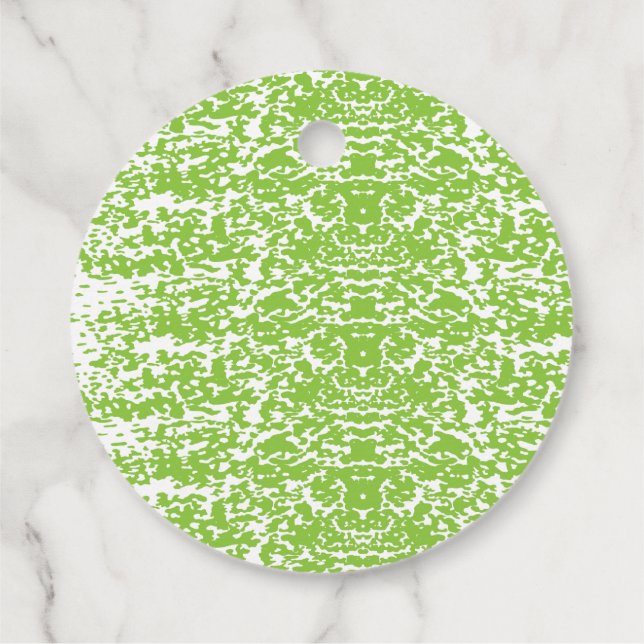 Grunge Lime Green Struktur Gåvor Etiketter (Baksida)