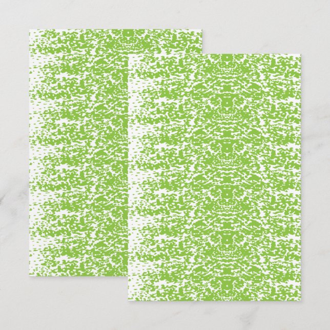 Grunge Lime Green Struktur OSA Kort (Fram/baksida)