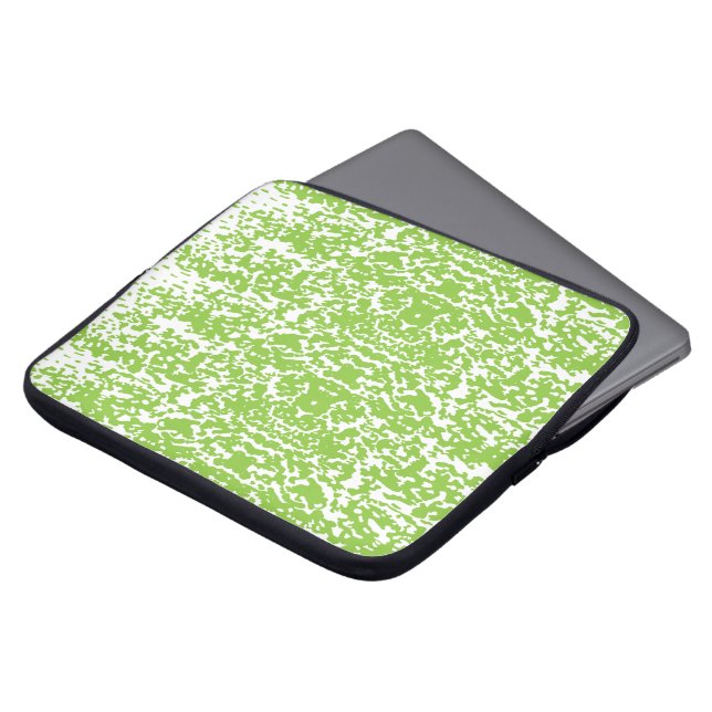 Grunge Limegrön Textur Laptop Fodral (Framsida topp)