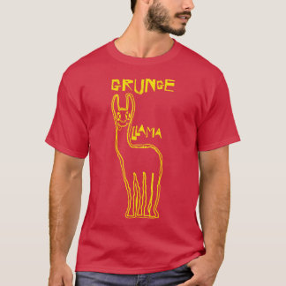 Grunge Llama Smiling Ansikte T Shirt