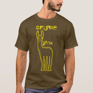 Grunge Llama Smiling Ansikte T Shirt