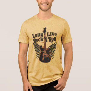 Grunge Long live Rock n Roll vingar Guitar T Shirt
