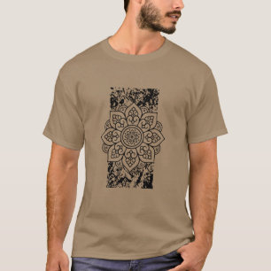 Grunge Mandalas Grå T-Shirt