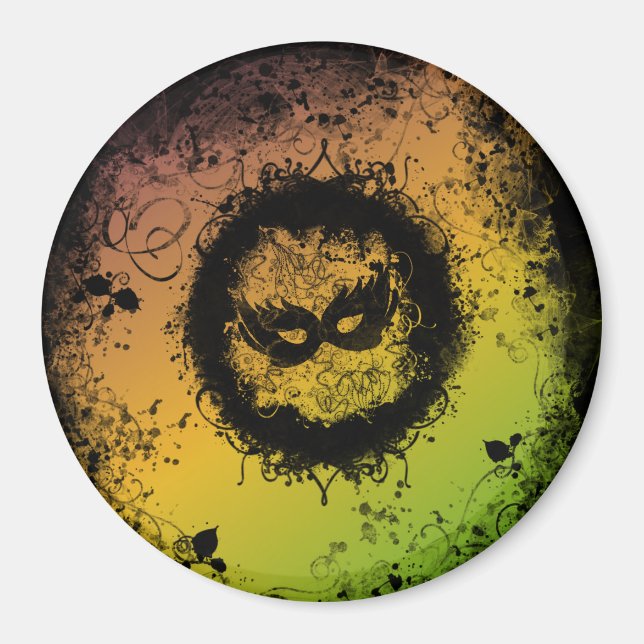 Grunge Mardi Gras Magnet (Framsidan)