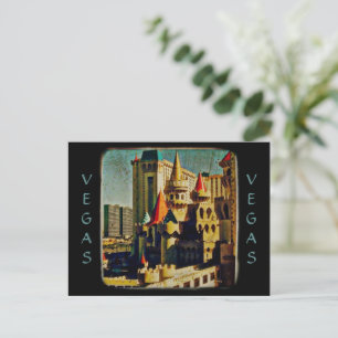 Grunge medeltida slott vykort