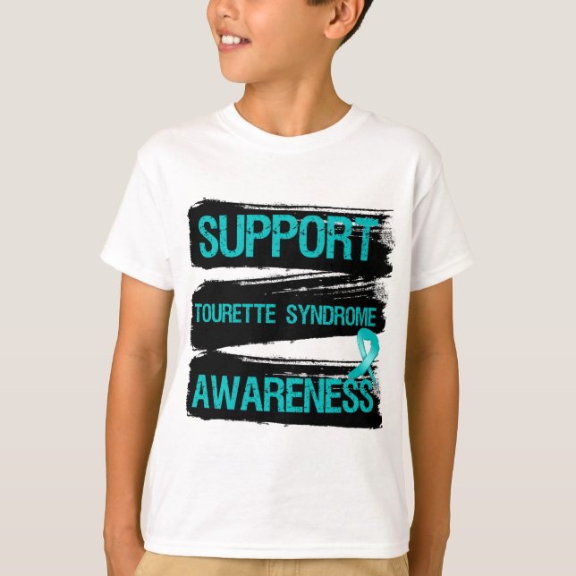 Grunge - medvetenhet för serviceTourette syndrom T-shirt (Framsida)