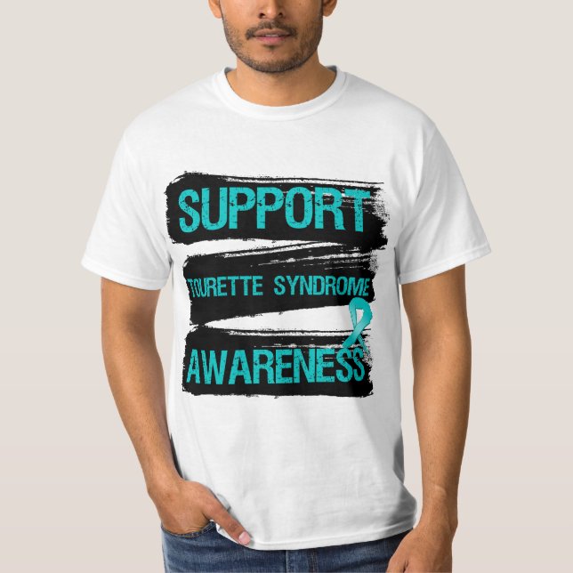 Grunge - medvetenhet för serviceTourette syndrom Tee (Framsida)