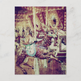 Grunge Merry-Go-Round Goat Helg Vykort