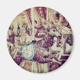 Grunge Merry-Go-Round Goat Magnet