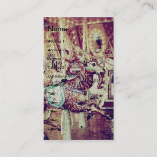 Grunge Merry-Go-Round Goat Visitkort
